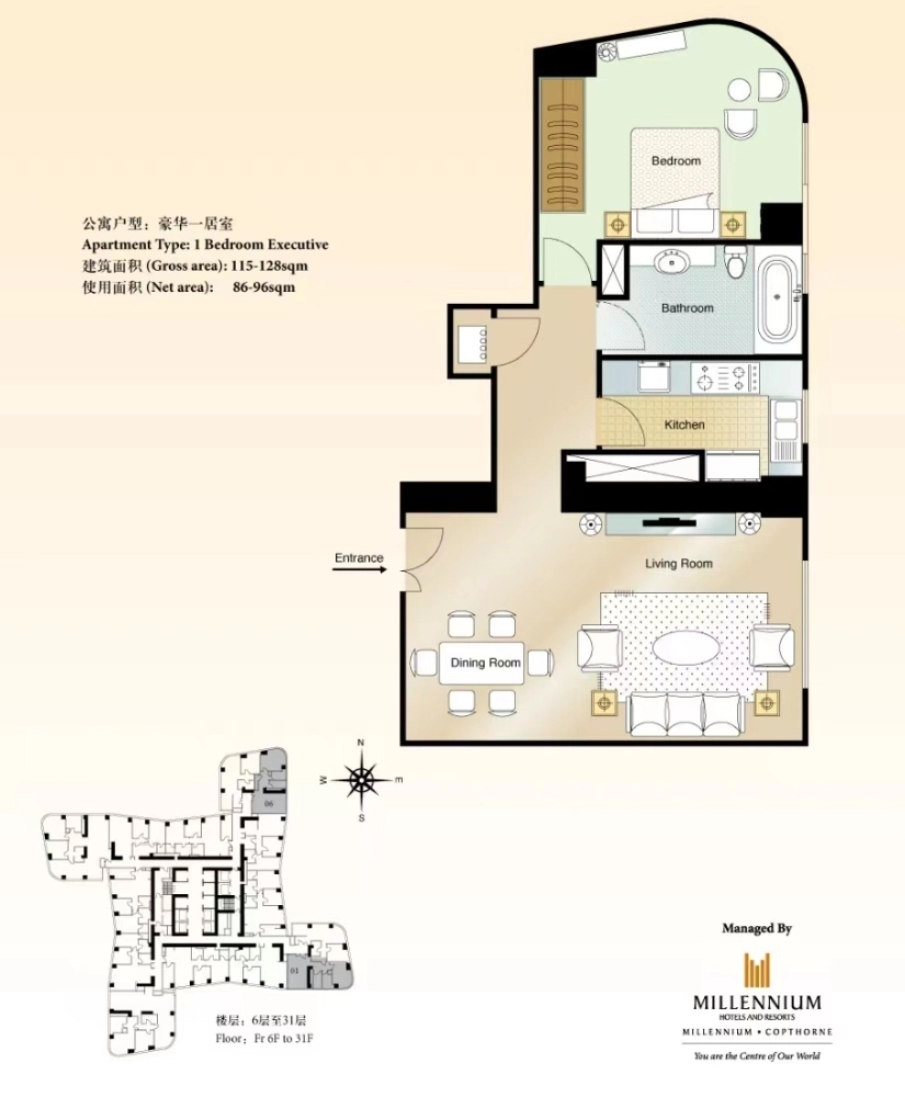 Special 1-bdr Executive Millennium Residences(7)