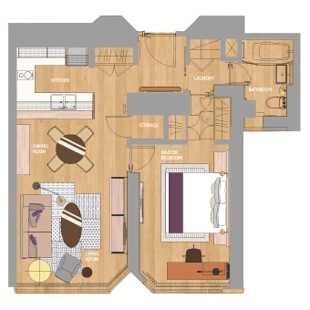 Standard 1-bdr Unit Kerry Residence Beijing(8)