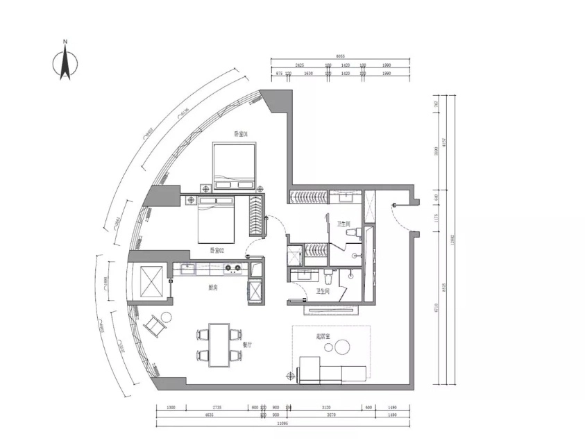 三里屯SOHO公寓11号1201室(20)