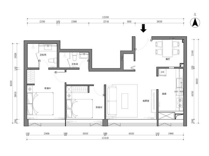 华贸公寓8号1703室(16)