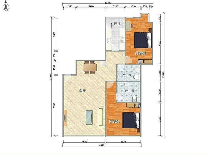 华贸公寓9号205室(17)