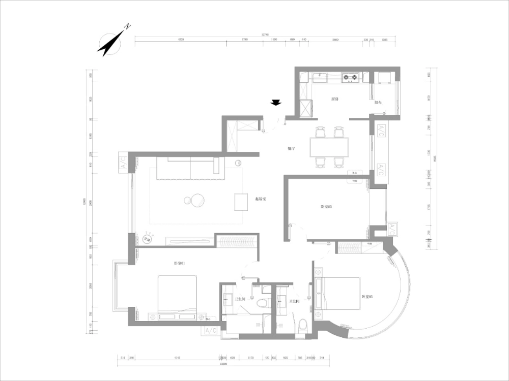 东湖湾西区 (一期和二期)8号2单元703室(18)
